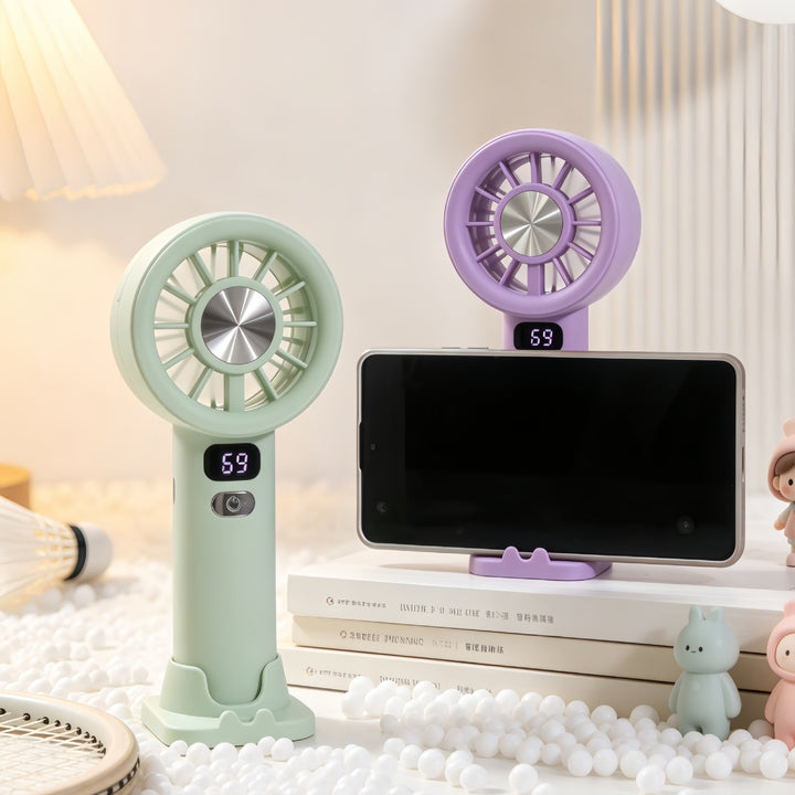 Portable Handheld Fan with Precise Speed Control and LED Display Kalsten