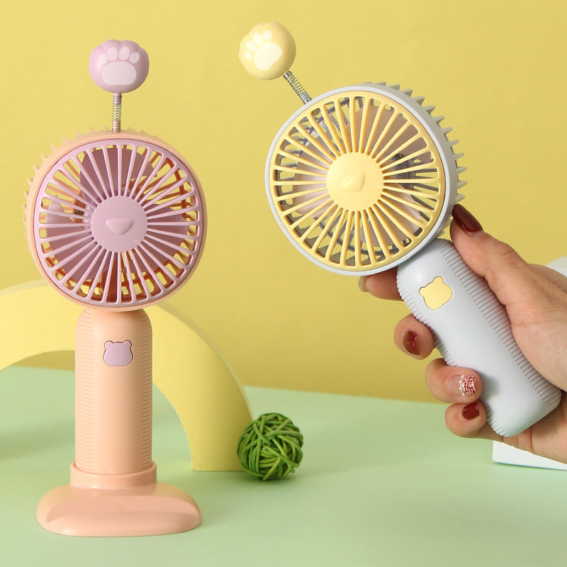 Unisex Portable Hand Fan with Playful Animal Pattern Kalsten
