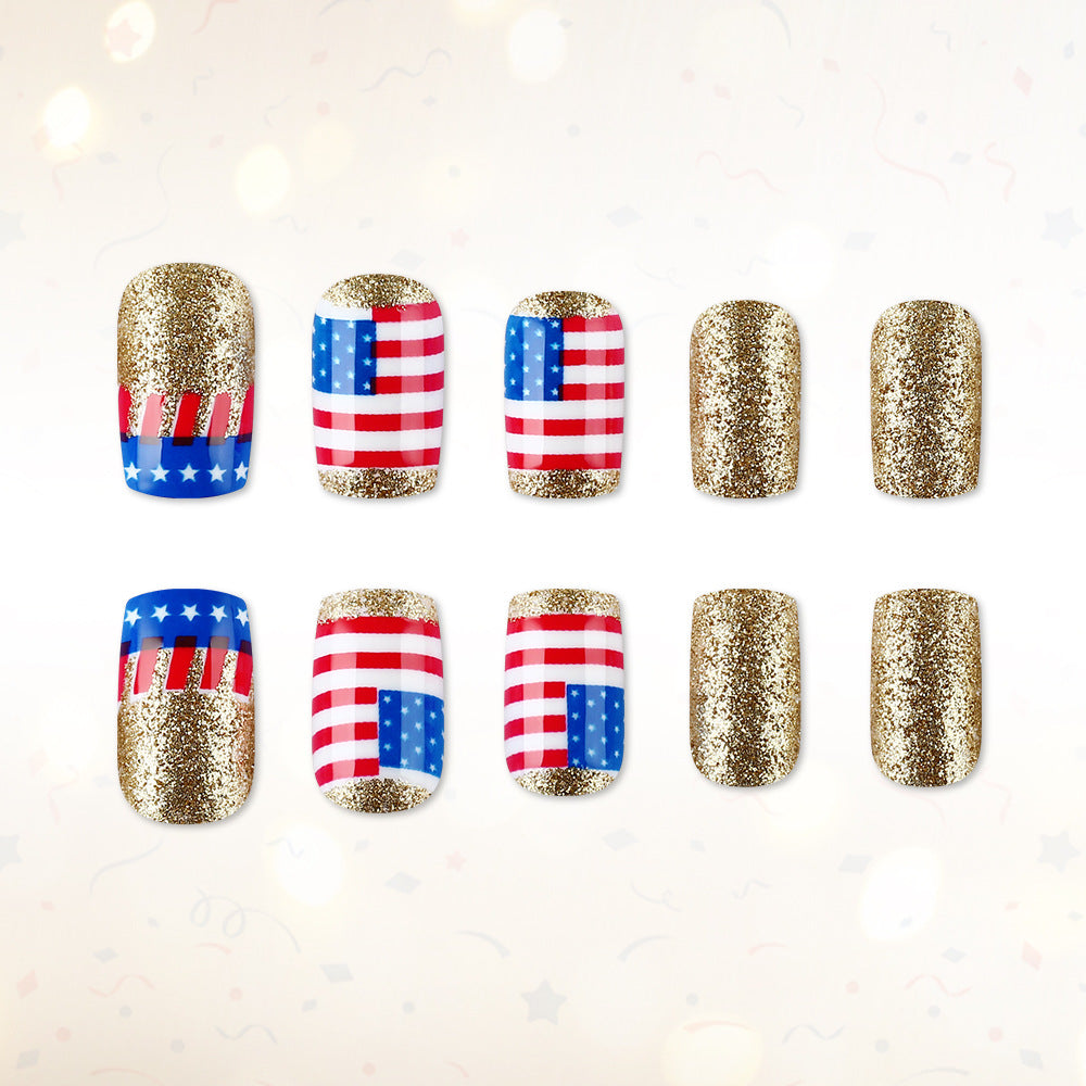 Sparkling Patriotic Nail Art Kalsten