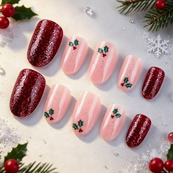 Festive Holiday Gel Nail Wraps Kalsten