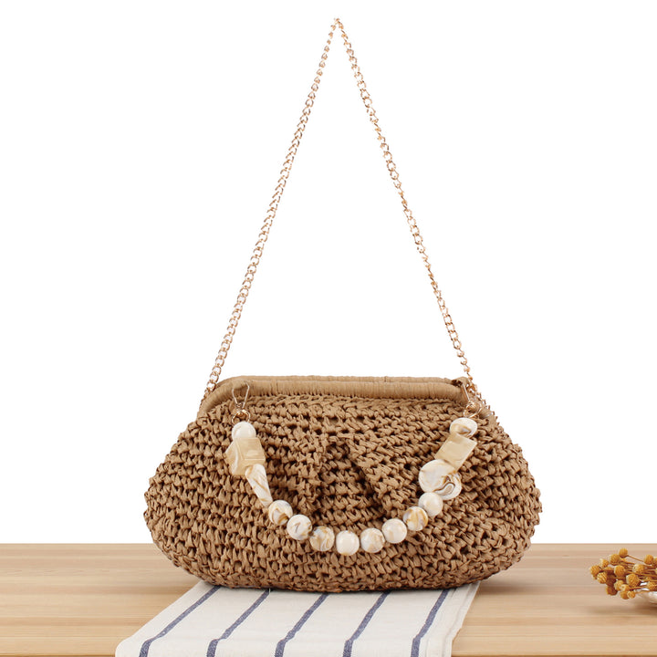 Braided Clutch with Pearl Accent Kalsten