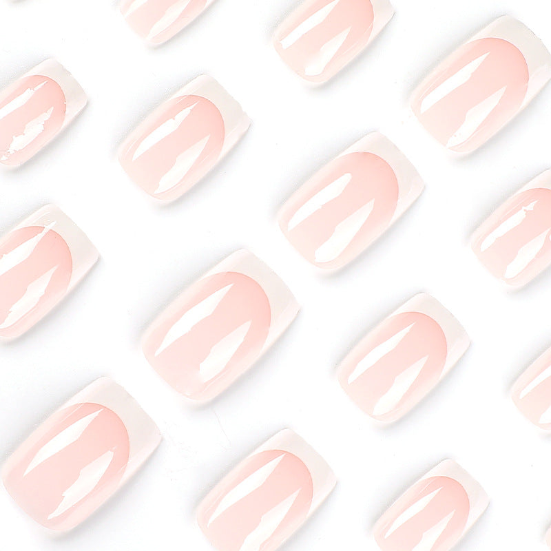 Elegant Nail Extensions with French Design Kalsten