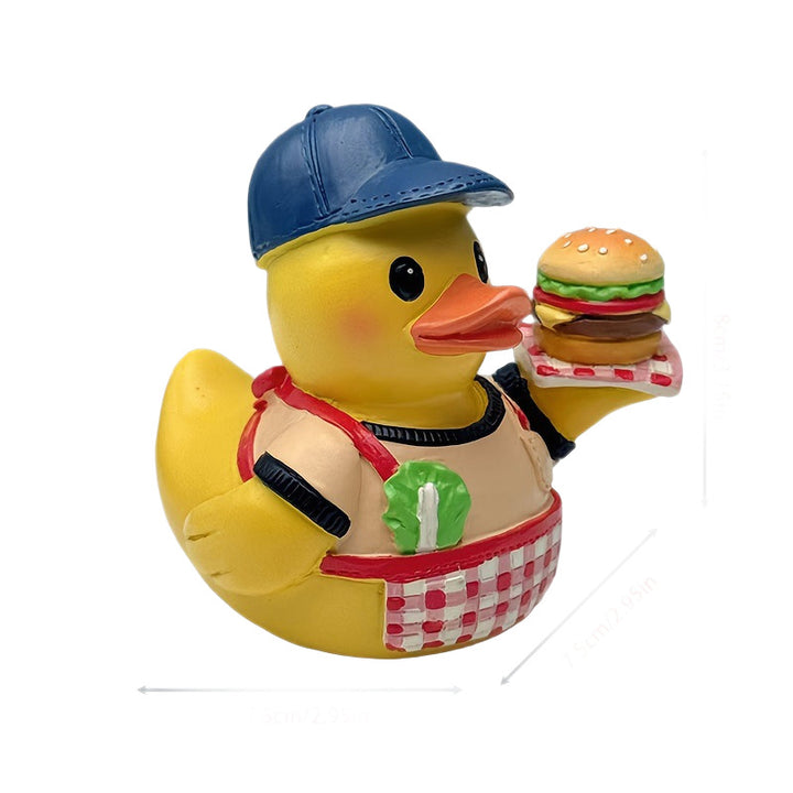 Funny rubber duck as grill master Kalsten