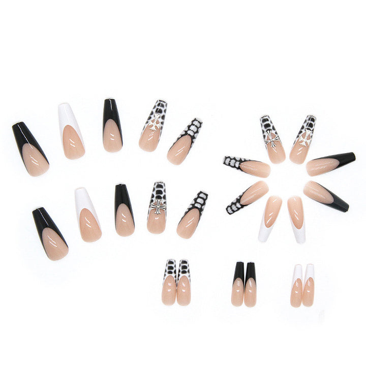 Artificial nail set with elegant 3D decorations and creative designs Kalsten