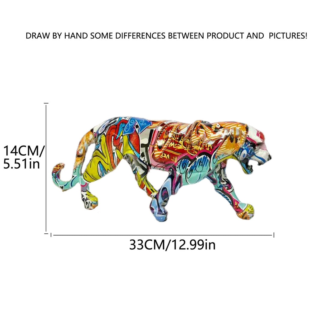 Decorative leopard figure made of resin Kalsten