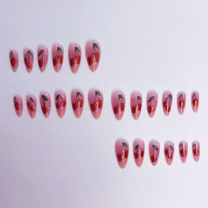 Artifical Nail Art with Cherry Design Kalsten