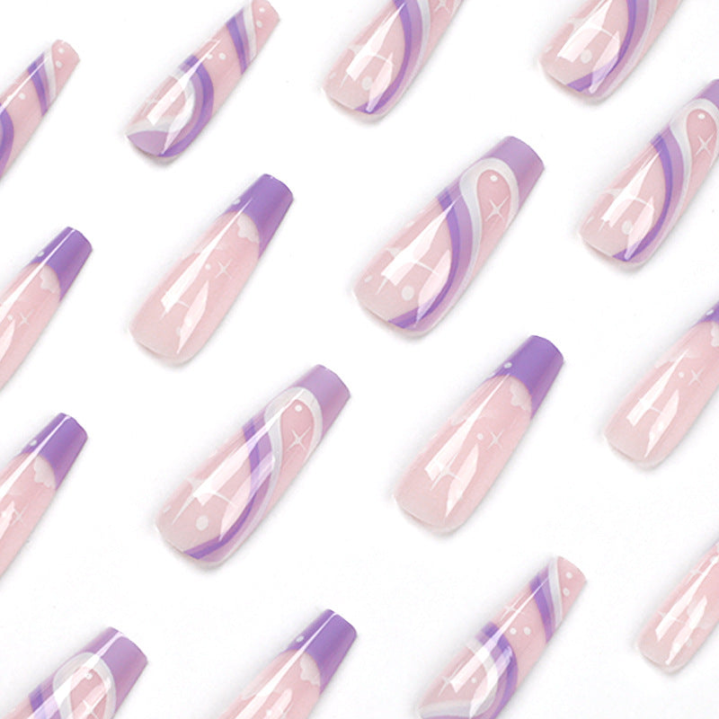 Artful Nail Extensions with Trendy Ombre Design Kalsten