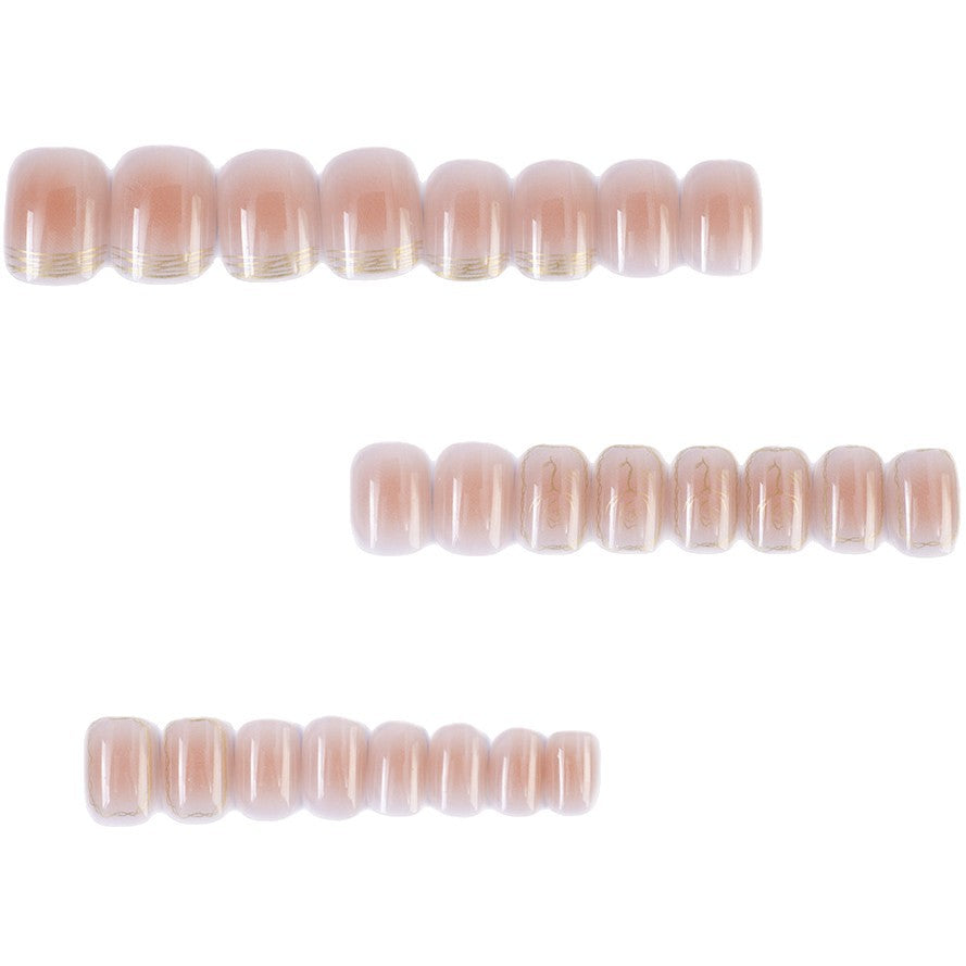 Artificial nails with elegant single gold accent Kalsten