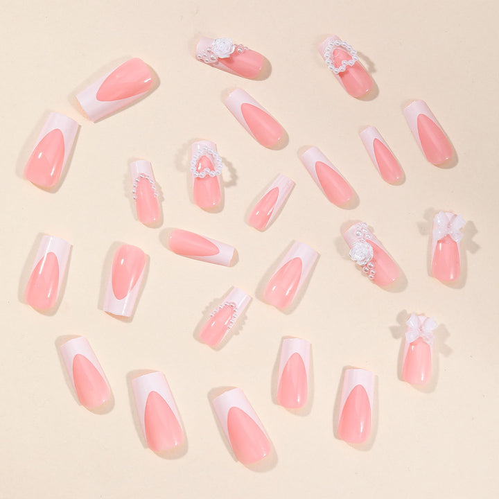 Exquisite 3D Floral and Gem-Embellished Nail Art Extensions Kalsten