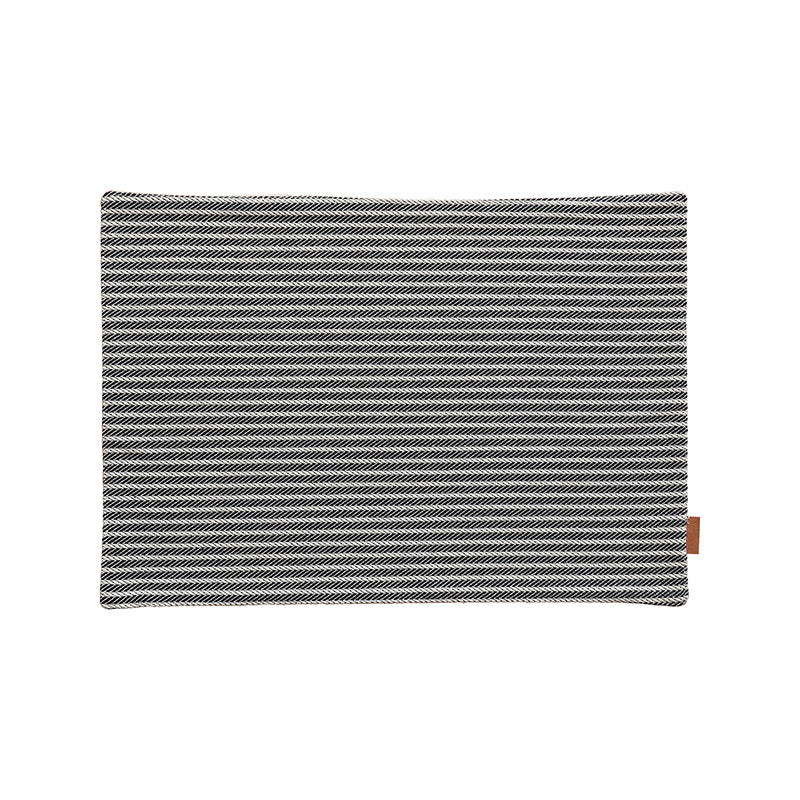 Rectangular table set made of woven herringbone cotton blend with anti-slip coating Kalsten