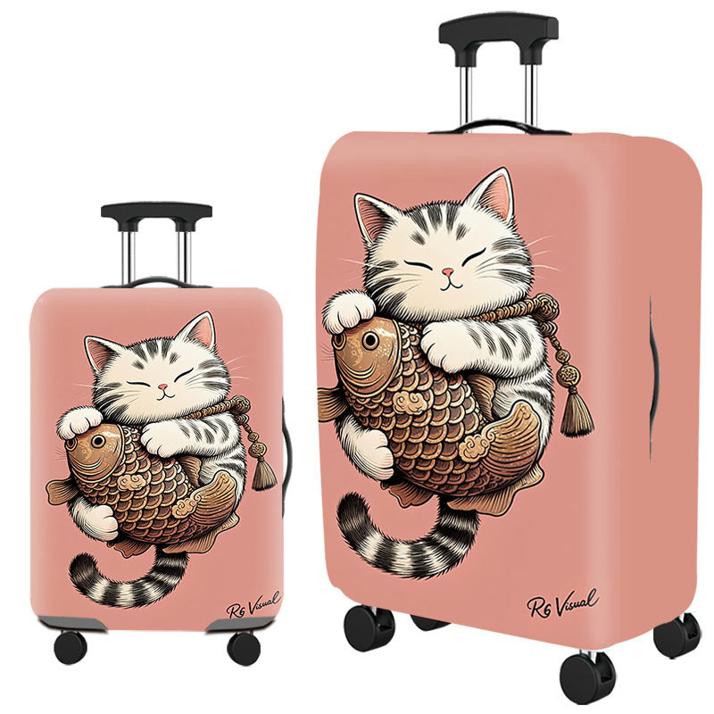 Tropical Leaf Print Hard Shell Luggage Kalsten