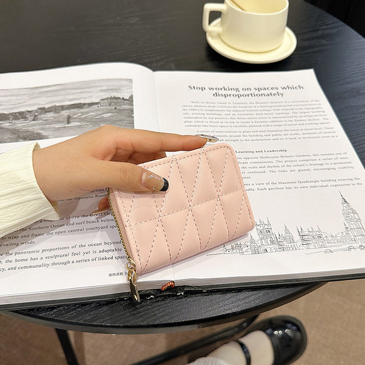 Quilted Zippered Compact Wallet