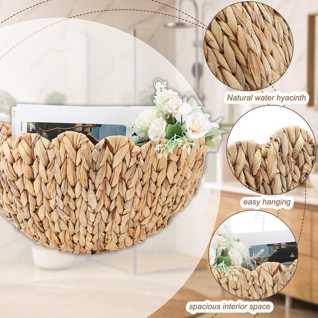 Handwoven decorative basket with wave pattern Kalsten