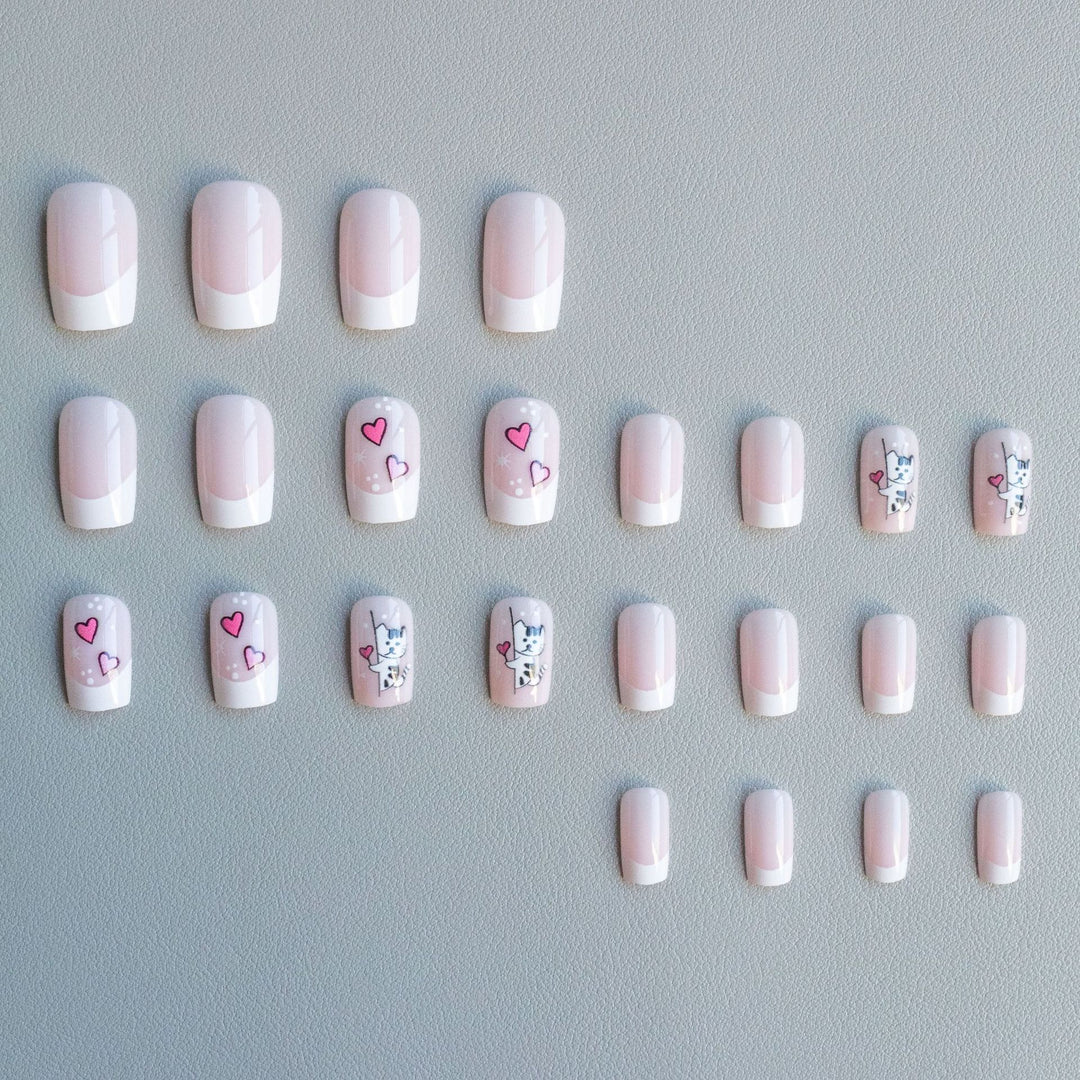 Cute Cat-Themed Nail Art Set