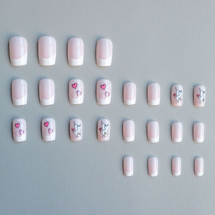 Cute Cat-Themed Nail Art Set