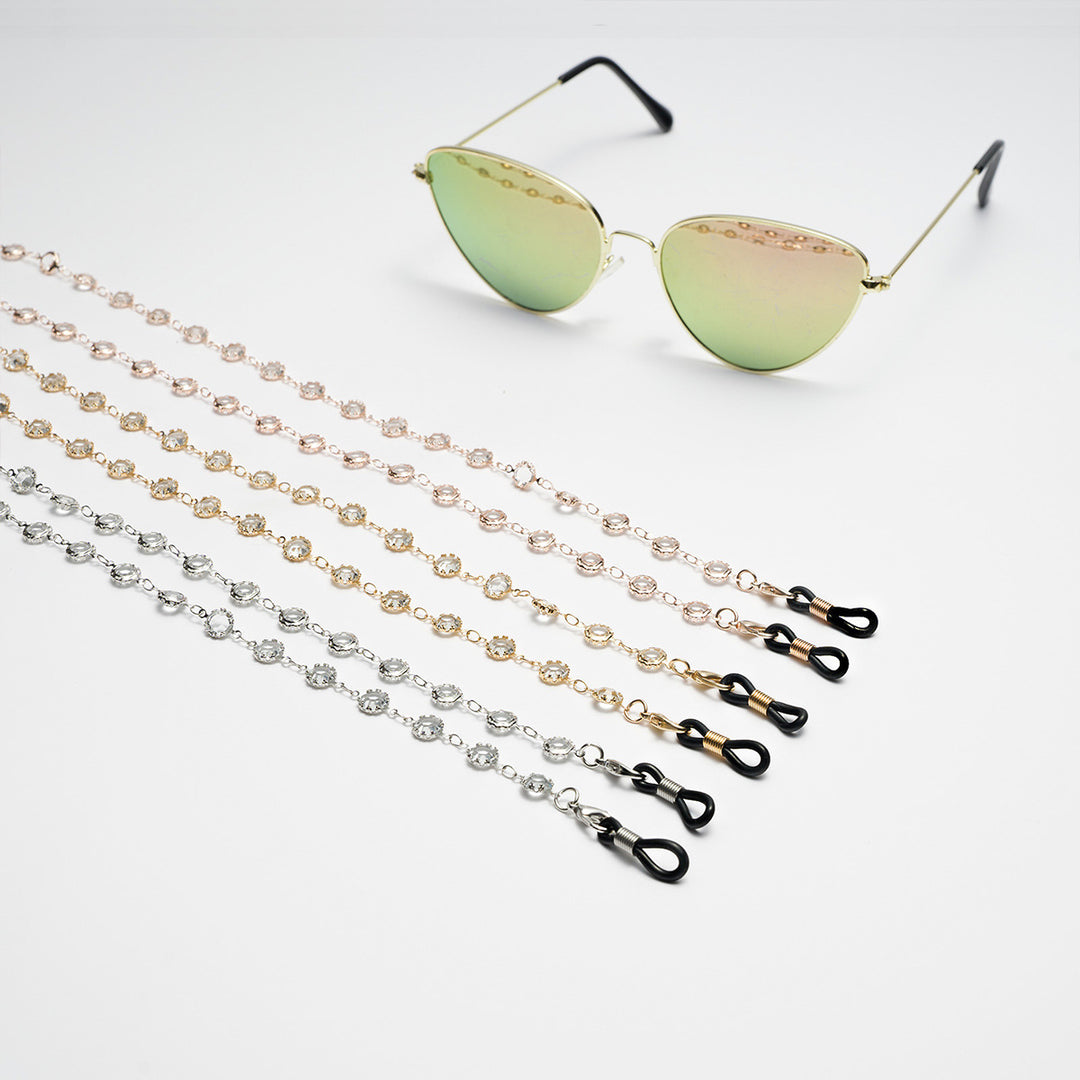 Gemstone-Embellished Eyewear Chain Kalsten