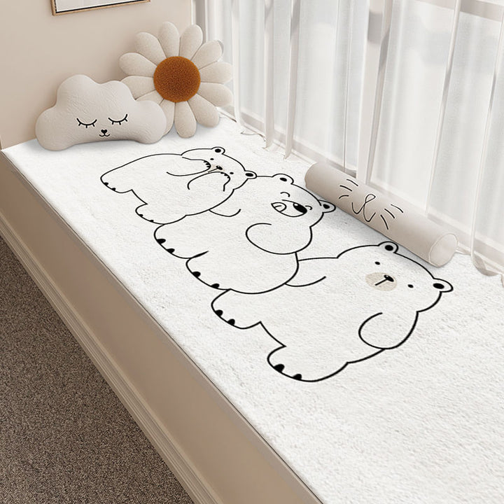 Cute Cat-Themed Plush Bath Mat Kalsten