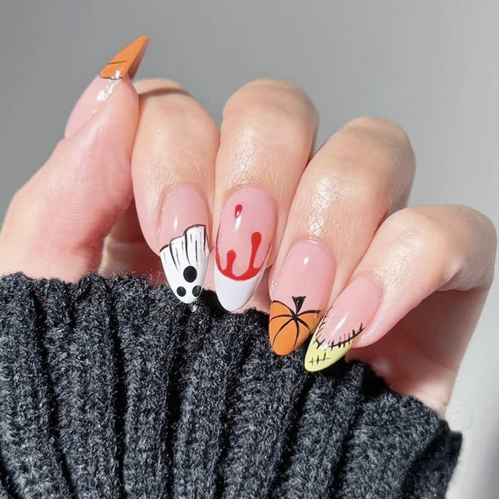 Creative acrylic nail set with basketball design Kalsten