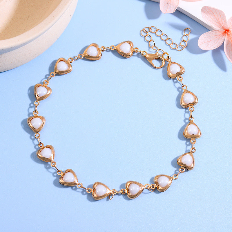 Charming Heart-Shaped Statement Bracelet Kalsten