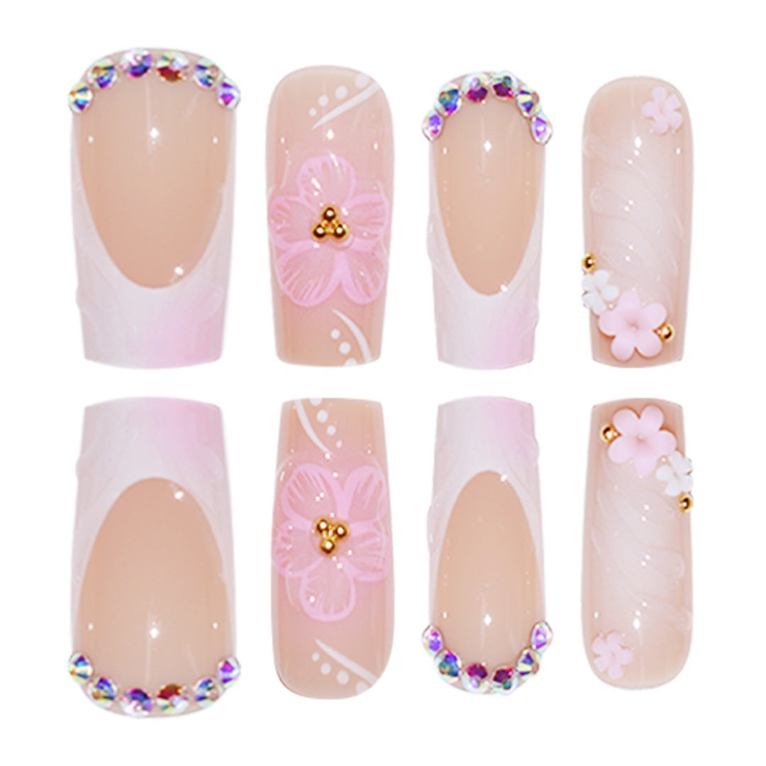 Artistic 3D Floral Press-On Nail Extenders Kalsten