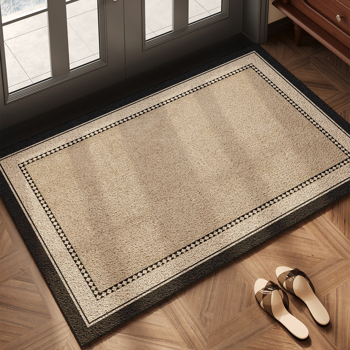 Elegant Herringbone Design Entryway Mat