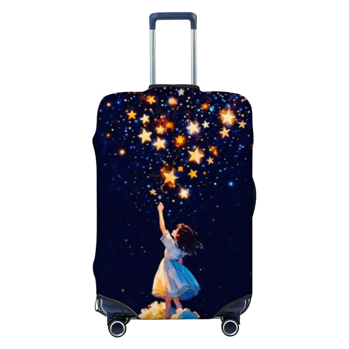 Ladies nan elastic suitcase cover with motif print, water-repellent and tear-resistant, with handle and telescopic opening Kalsten