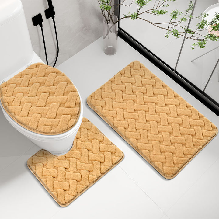 Woven Design Bathroom Rug Set Kalsten