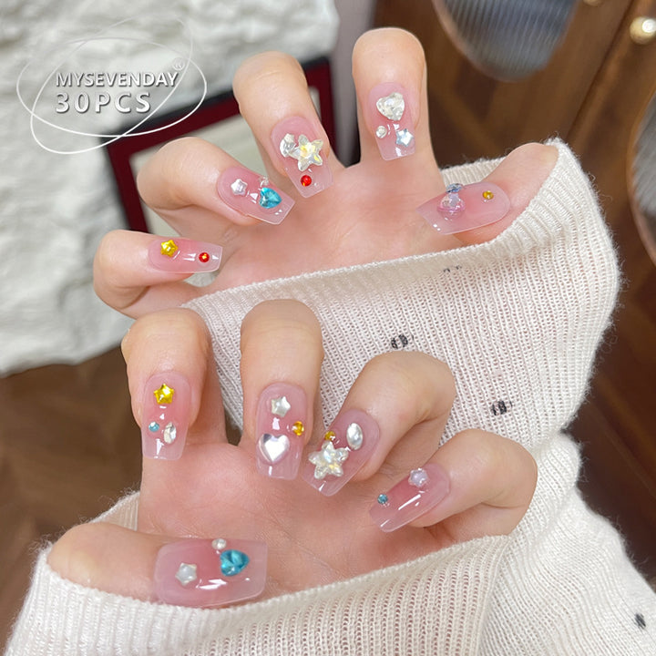 Artistic 3D Embellished Press-On Nails Kalsten
