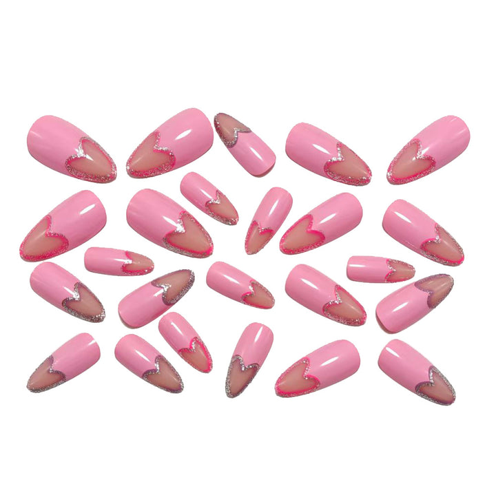 Artificial nails with romantic heart design Kalsten