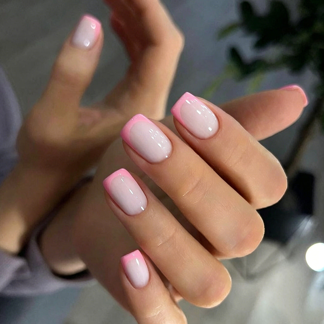 Elegant Ombre French Tip Nail Set Kalsten
