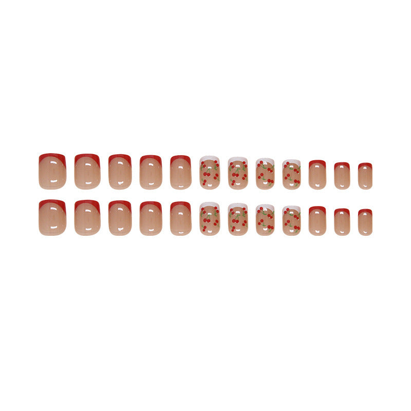 Floral Acrylic Press-On Nail Tips Kalsten