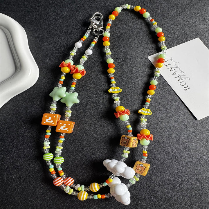 Playful Themed Beaded Eyewear Necklace Kalsten