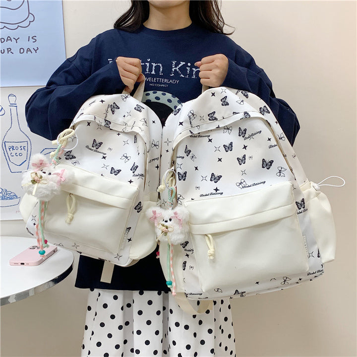 Butterfly Print Backpack Kalsten