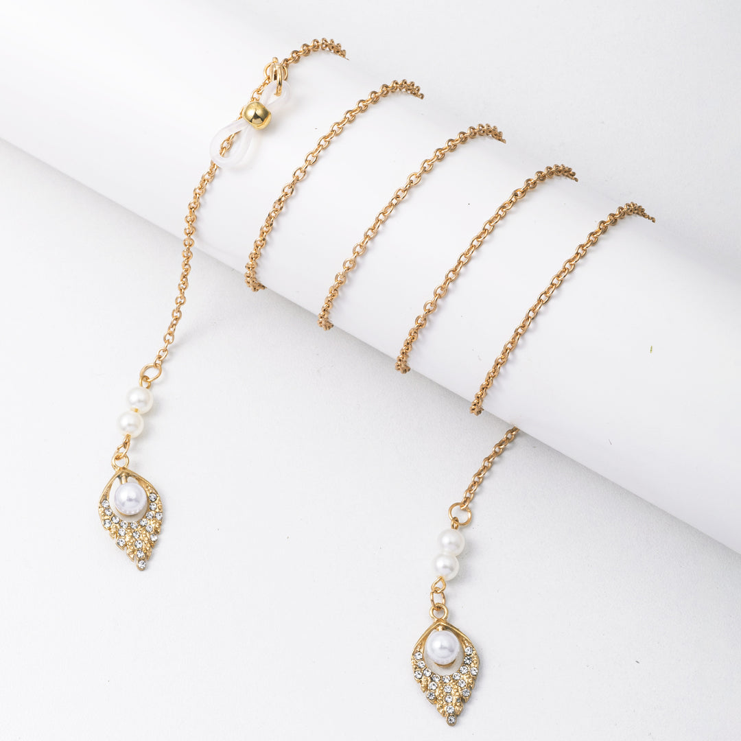 Elegant Dangle Pearl Earrings with Chain Kalsten