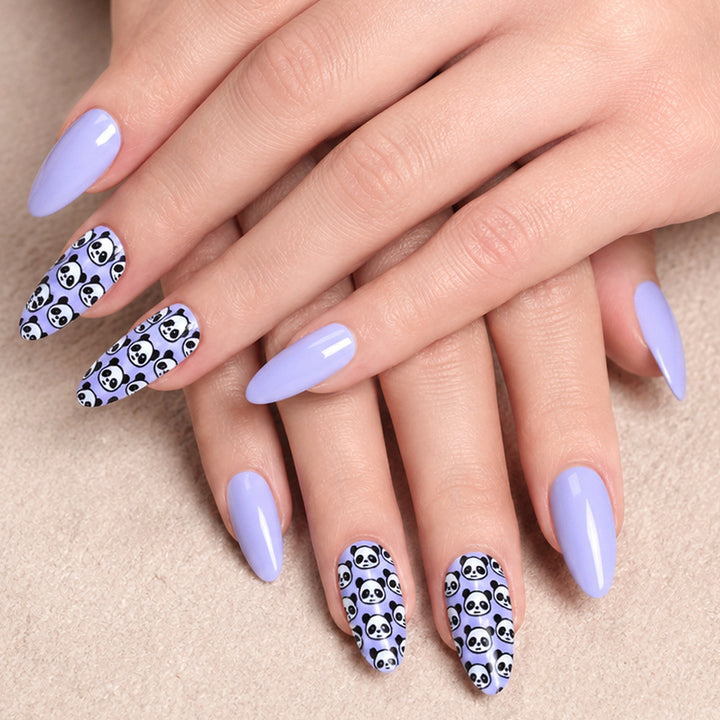 Artistic Panda-Themed Press-On Nail Set Kalsten