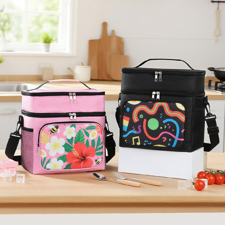 Insulated Floral Print Lunch Cooler Bag Kalsten