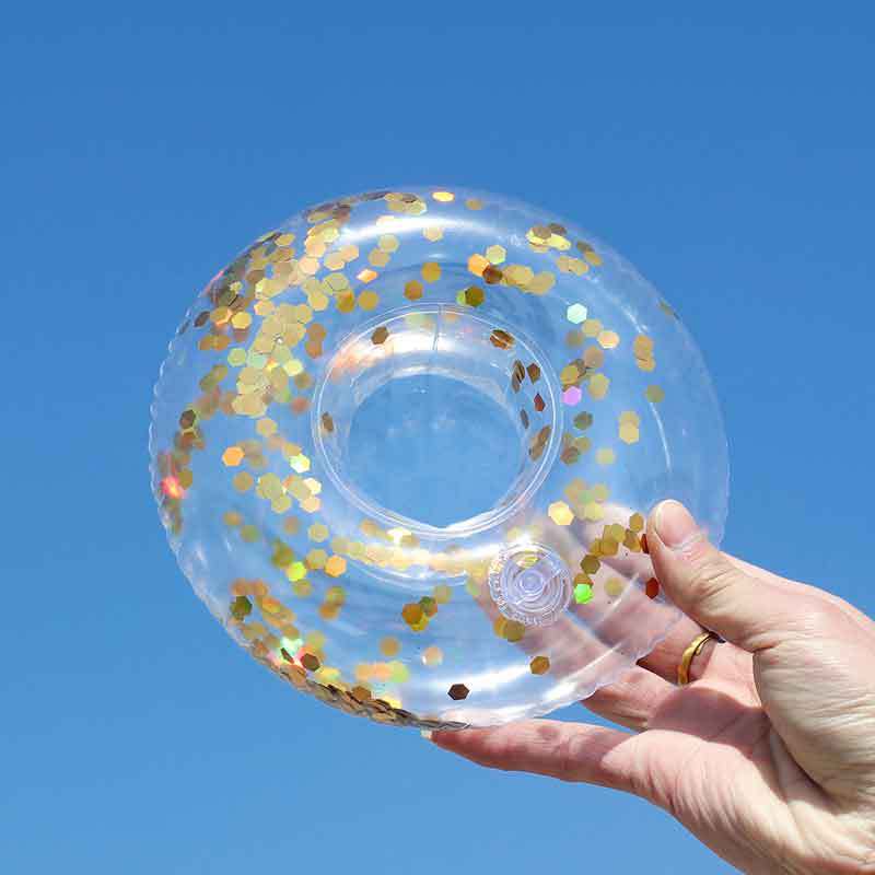 Women Inflatable Swim Ring with Floral Design Kalsten
