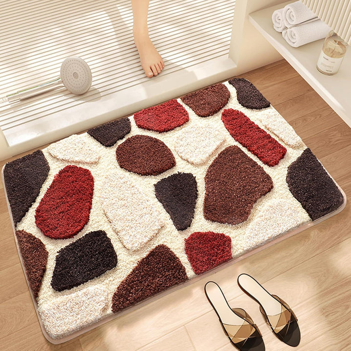 Textured Stone Design Bath Mat