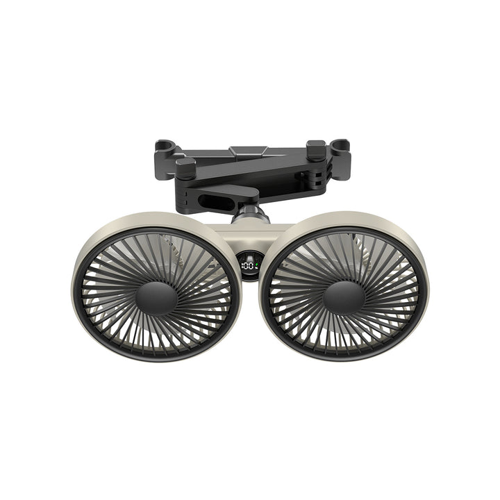 Unisex Dual-Head Adjustable Clip-On Fan Kalsten