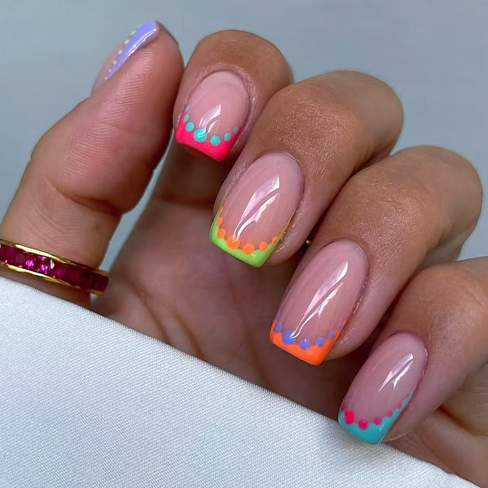 Colorful Dot Design Nail Art Kalsten