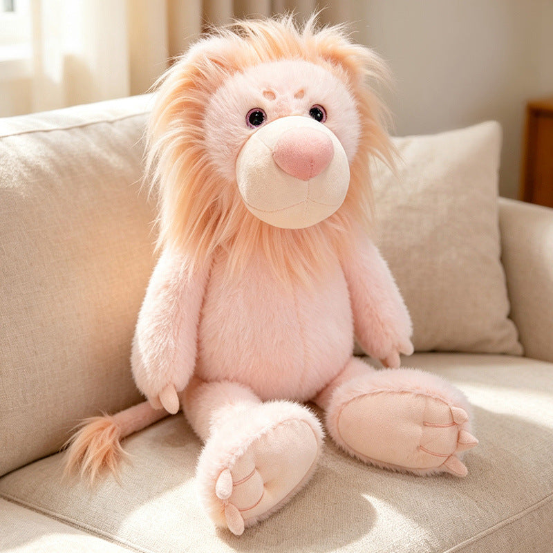 Plush Hugging Mane Lion Cuddle Doll with Oversized Paws and Bean-Fill Body Kalsten