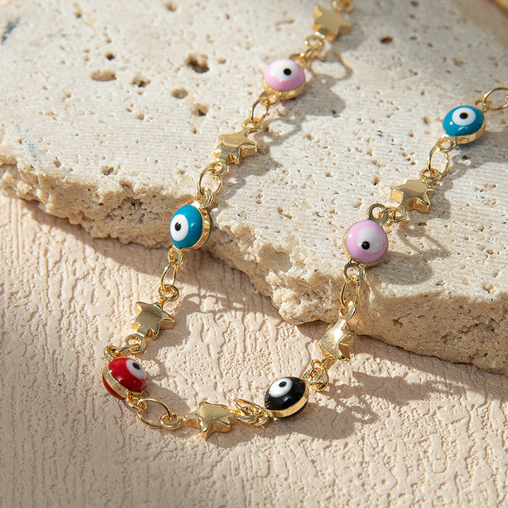 Colorful Beaded Charm Anklet Kalsten
