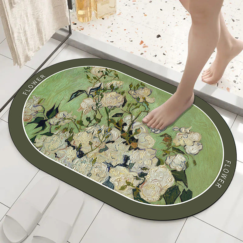 Artistic Ocean Scene Bath Mat