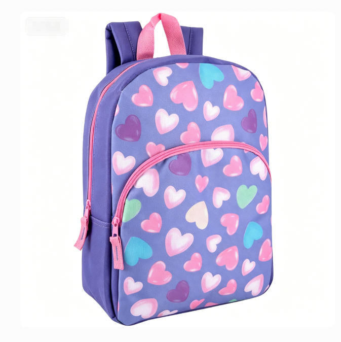 Heart Print School Backpack Kalsten