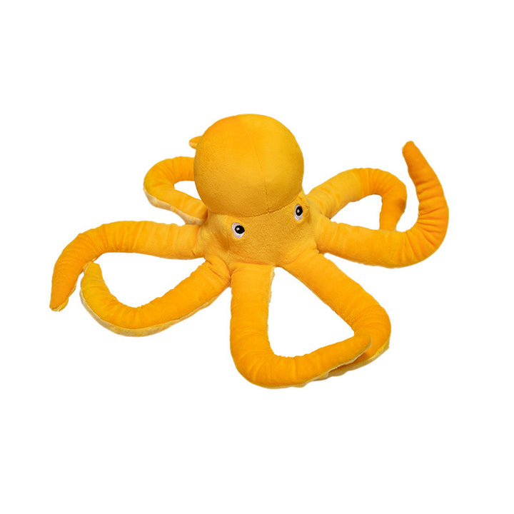 Soft-Octopus Floor Cuddle Pillow with Curled Tentacles and Weighted Huggable Core Kalsten
