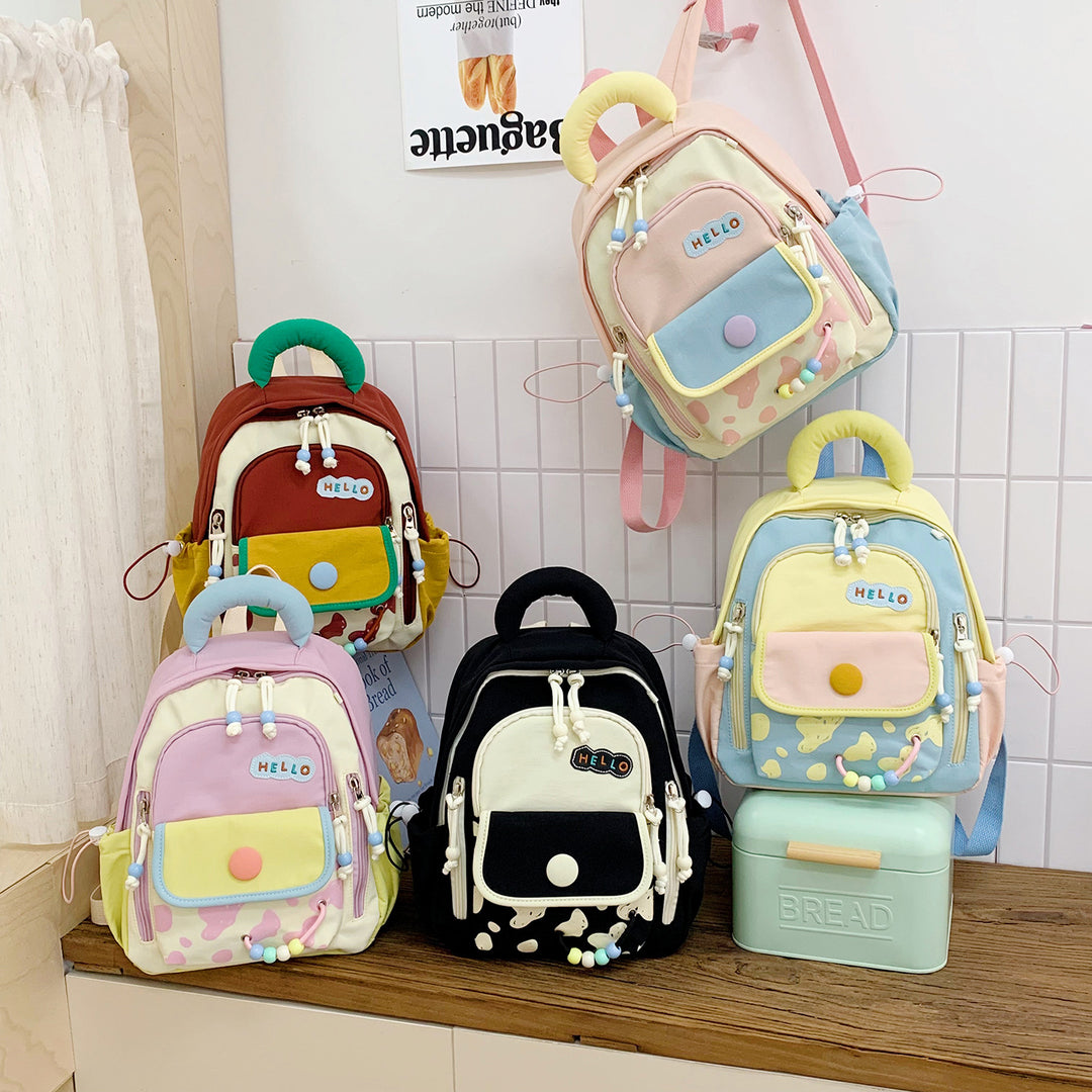 Leisure Backpack with Colorful Applications and Creative Design Kalsten