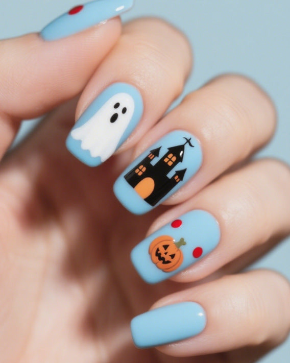 Artistic Halloween Themed Nail Art Kalsten
