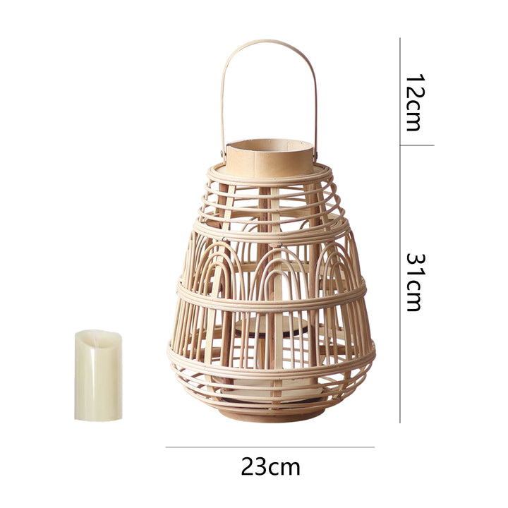 Rustic Rattan Lantern Kalsten