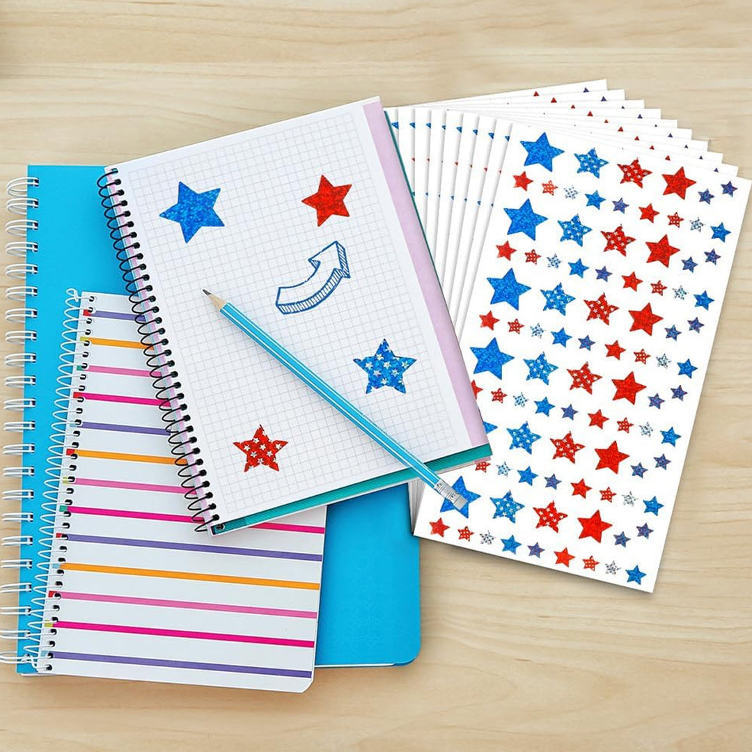 Decorative Sparkling Star Sticker Sheets Kalsten