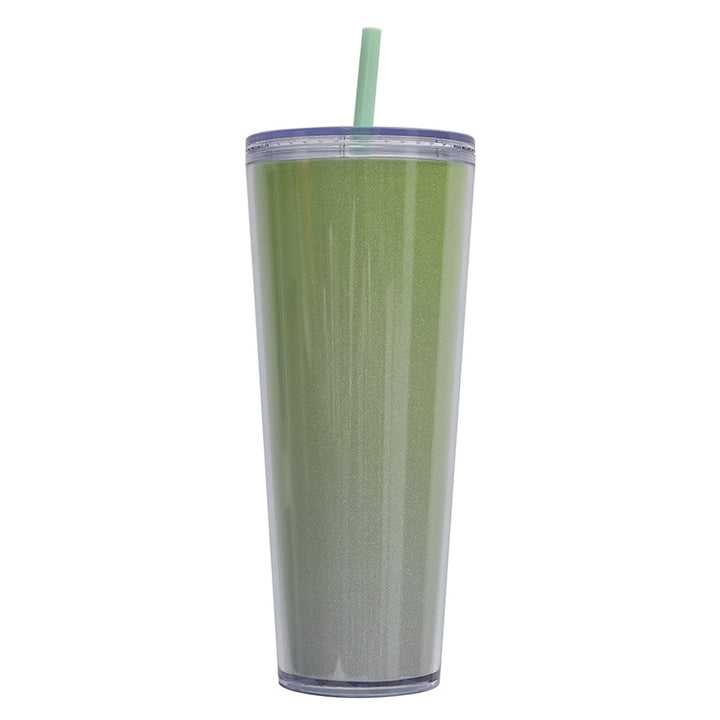 Women's Glittering Drinking Cup with Straw Kalsten